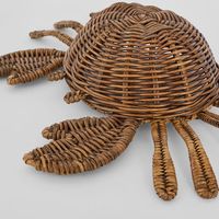 Milo The 4 x 6" Rattan Crab Brown