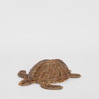 Ollie The 4 x 6" Rattan Turtle Brown