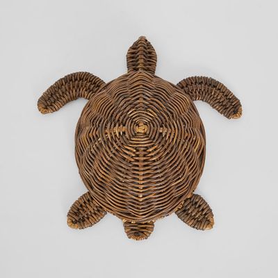 Ollie The Rattan Turtle Brown