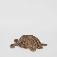 Ollie The 4 x 6" Rattan Turtle Brown