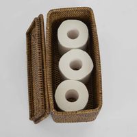 Valley Rattan Toilet Paper Holder Brown