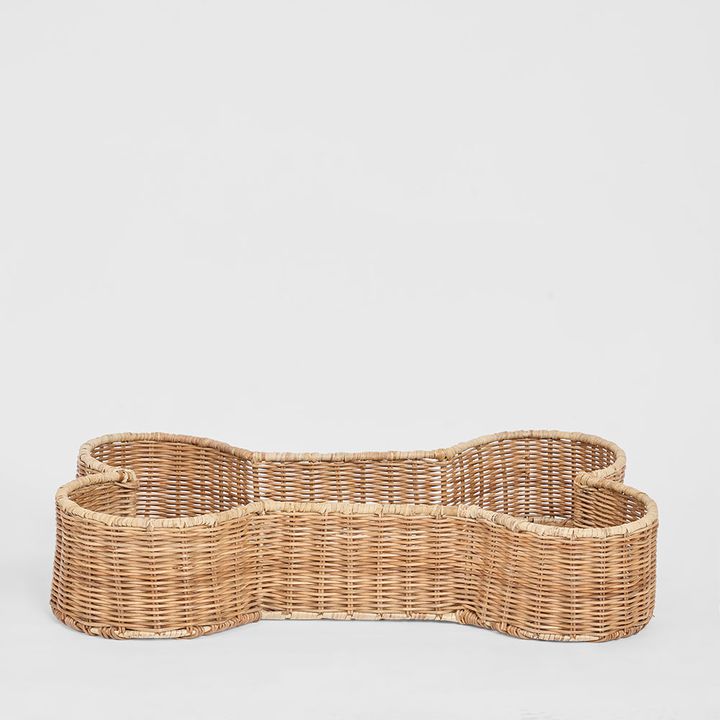 Bone Rattan Basket Natural