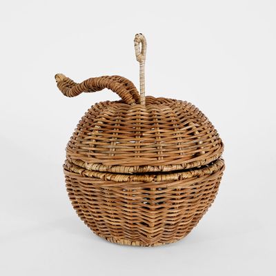 Apple Rattan Basket Brown
