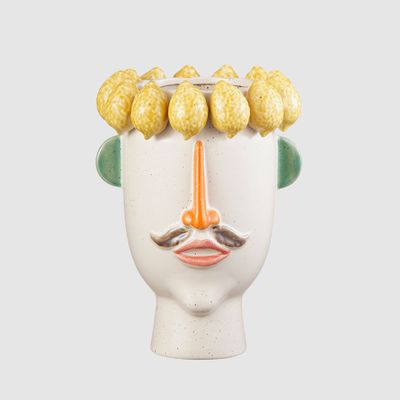 Capri Face Vase Lemon