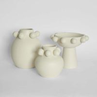 Tiki Round Vase Small White