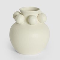 Tiki Round Vase Small White