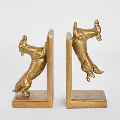 Jumping Dachshunds Bookends Antique