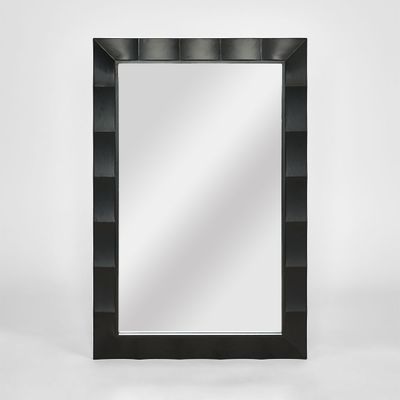 Facet Rectangle Mirror 60x90cm Black