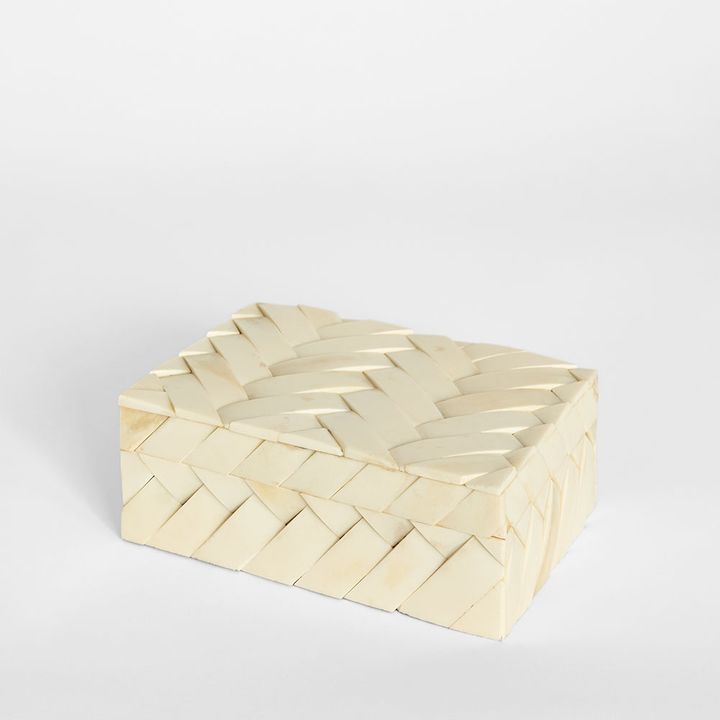 Brea Bone Inlay Trinket White