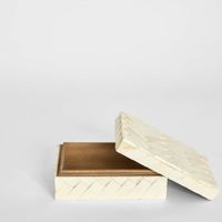 Brea Bone Inlay Trinket White
