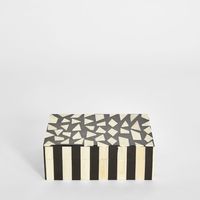 Neve Bone Inlay Trinket Black & White