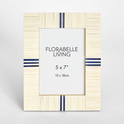 Safi Bone Inlay 5 x 7 " Photo Frame White