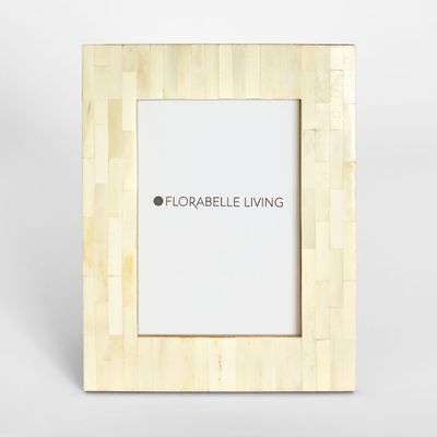 Nira Bone Inlay 5 x 7 " Photo Frame White