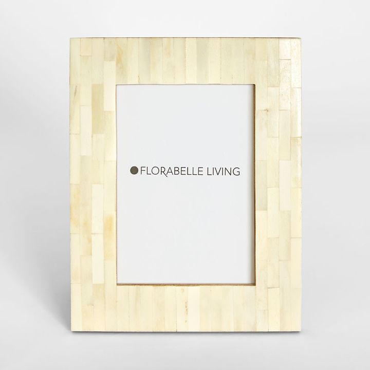 Nira Bone Inlay 5 x 7 " Photo Frame White