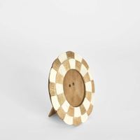 Vena Bone Inlay 4x 4" Photo Frame Natural & White