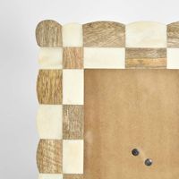 Vena Bone Inlay 5 x 7 " Photo Frame Natrual & White