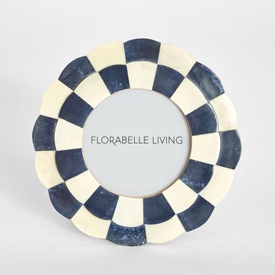 Vena Bone Inlay 4x 4" Photo Frame Black & White