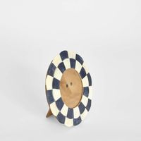 Vena Bone Inlay 4x 4" Photo Frame Black & White