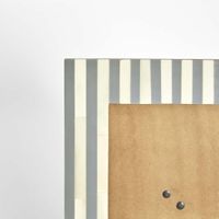 Lira Bone Inlay 5 x 7 " Photo Frame Grey & White