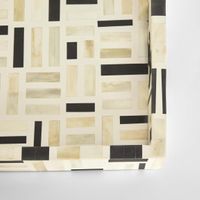 Cubo Bone Inlay Tray White & Black