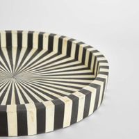Aro Bone Inlay Tray Black & White