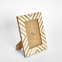 Tova Bone Inlay 5 x 7 " Photo Frame Natrual & White