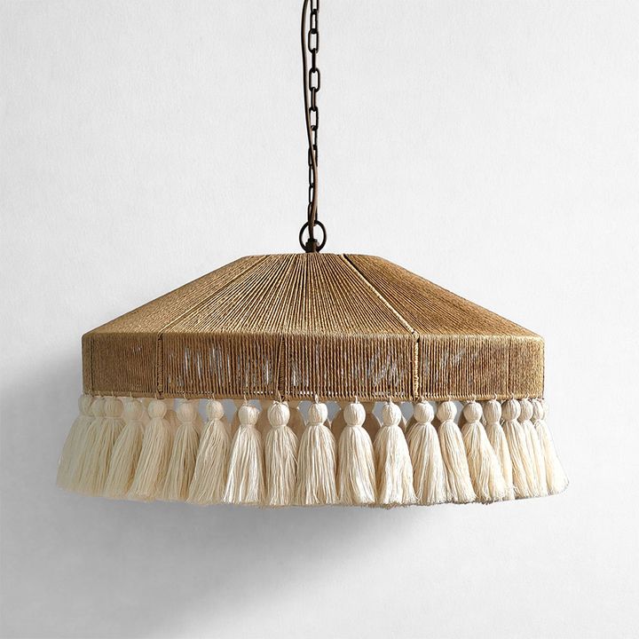 Arignon Raffia Peper and Cotton Ceiling Pendant Small