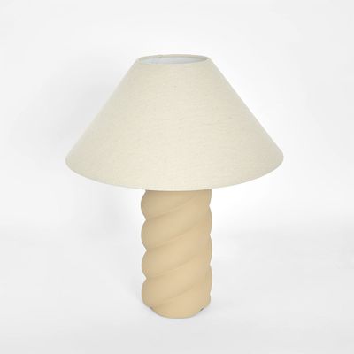 Twist Table Lamp & Shade Clay
