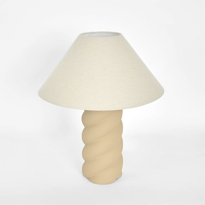 Twist Table Lamp & Shade Clay