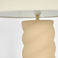 Twist Table Lamp & Shade Clay