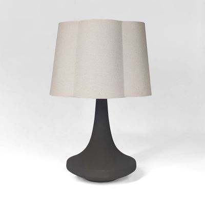 Soren Table Lamp & Linen Shade Black