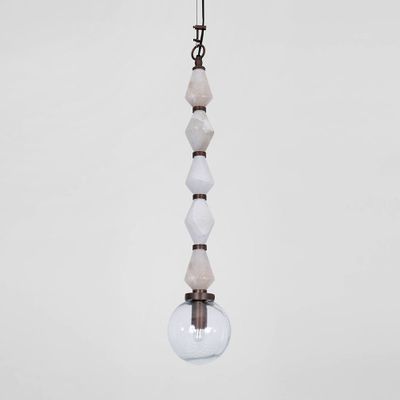 Sea Mist Stone Beads Ceiling Pendant