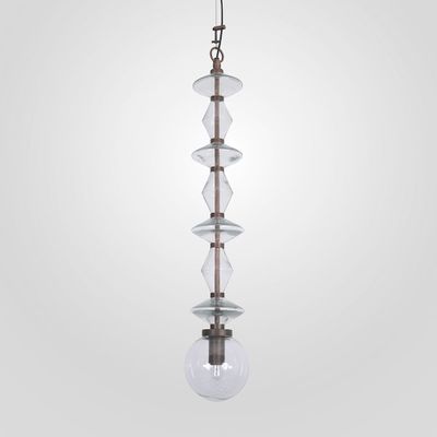 Molten Clear Glass Beads Ceiling Pendant