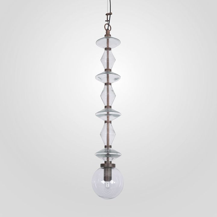 Molten Clear Glass Beads Ceiling Pendant