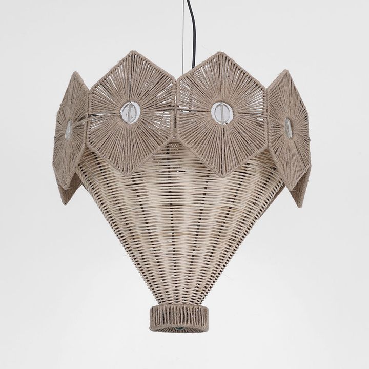 Havana Rattan and Jute Chandelier