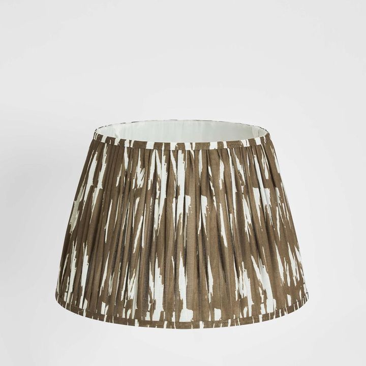 Woven Ikat Drum Lamp Shade XL Brown