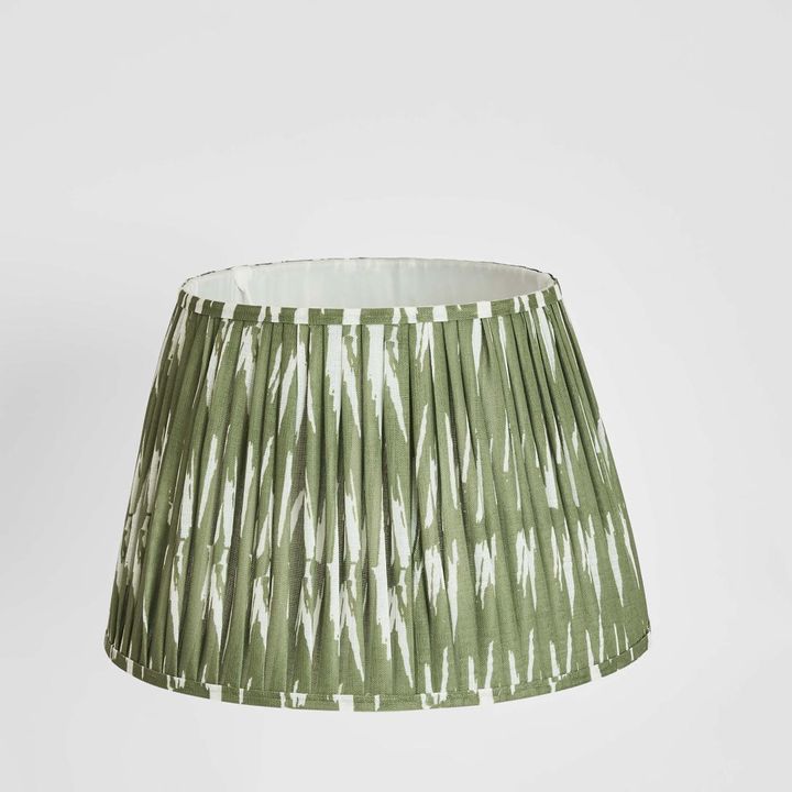 Woven Ikat Drum Lamp Shade XL Green