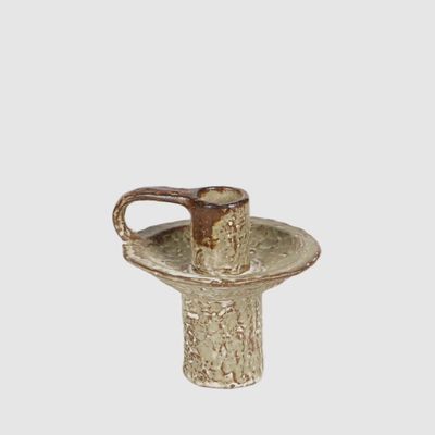 Storm Candle holder W handle Pale Green