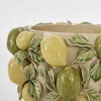 Lemon Vase Green & Yellow