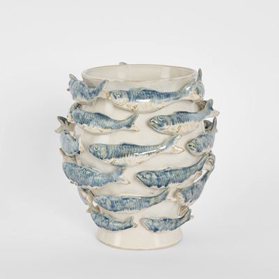Reef Vase Blue & White