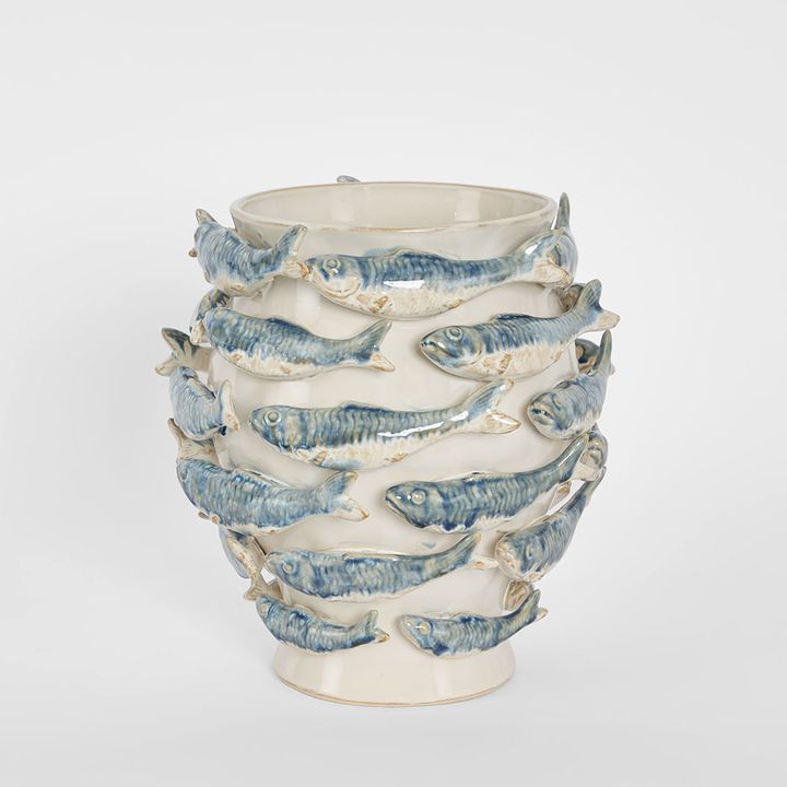 Reef Vase Blue & White