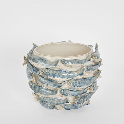 Reef Small Vase Blue & White