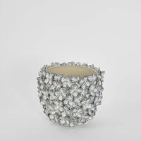 Bloom Vase Short
 Blue & White