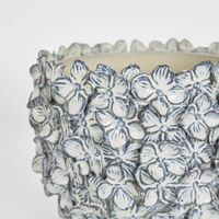 Bloom Vase Short
 Blue & White