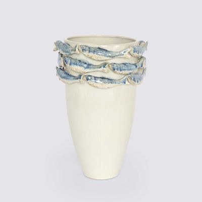 Reef Minimal Vase Blue & White