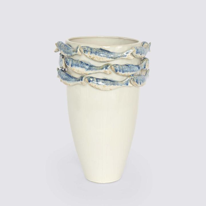 Reef Minimal Vase Blue & White