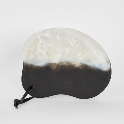 Halo Resin Serving Tray Black & White