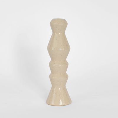 Lume Boulder Candle Stand White