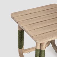 Vita Outdoor Side Table Natural & Green
