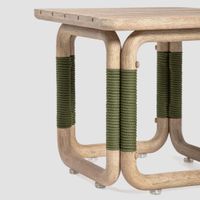 Vita Outdoor Side Table Natural & Green